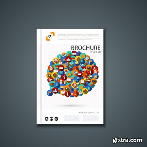 Collection of vector image brochure flyer banner #13-25 Eps