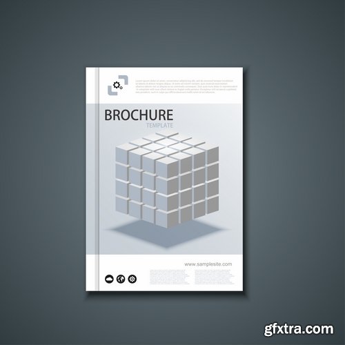 Collection of vector image brochure flyer banner #13-25 Eps