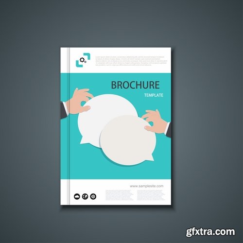 Collection of vector image brochure flyer banner #13-25 Eps