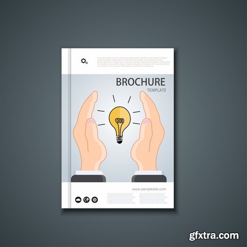 Collection of vector image brochure flyer banner #13-25 Eps