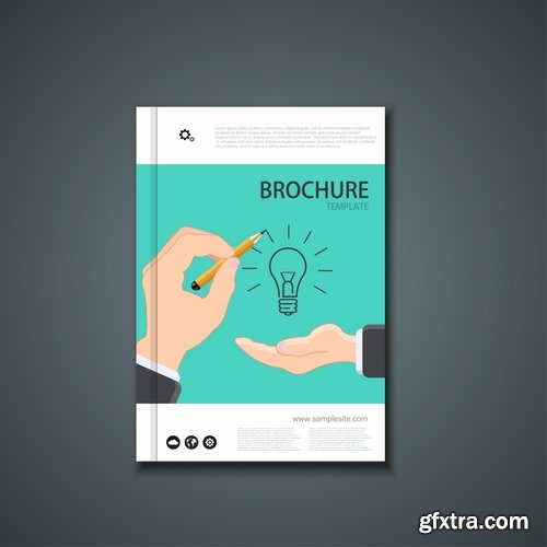 Collection of vector image brochure flyer banner #13-25 Eps