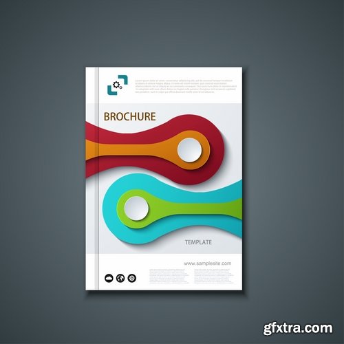 Collection of vector image brochure flyer banner #13-25 Eps