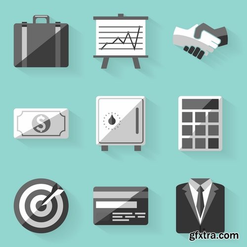 Collection of vector infographics concept picture business icon workplace 25 Eps