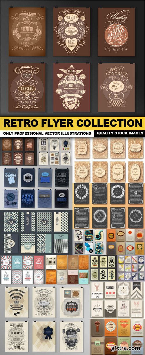Retro Flyer Collection - 15 Vector