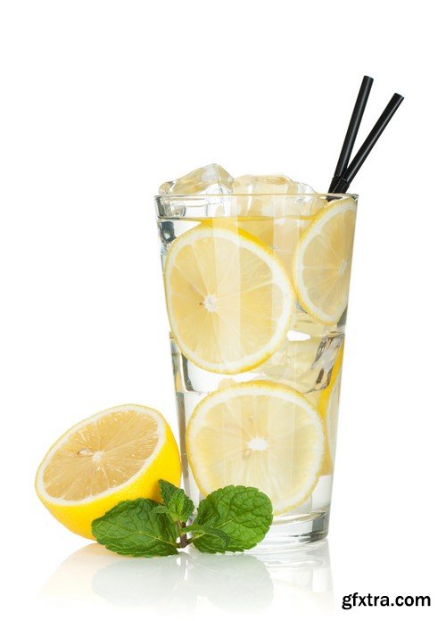 Glass of water with lemon