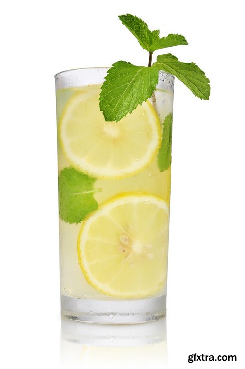 Glass of water with lemon