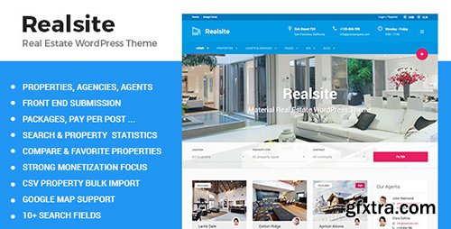 ThemeForest - Realsite v1.6.4 - Material Real Estate WordPress Theme - 10917194