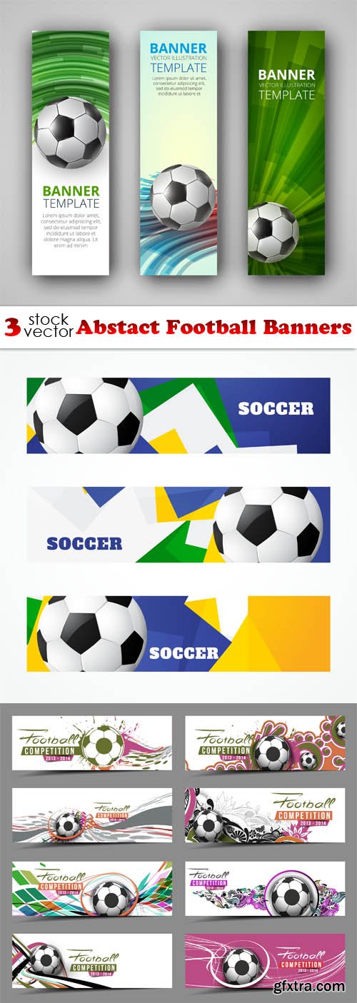 Vectors - Abstact Football Banners