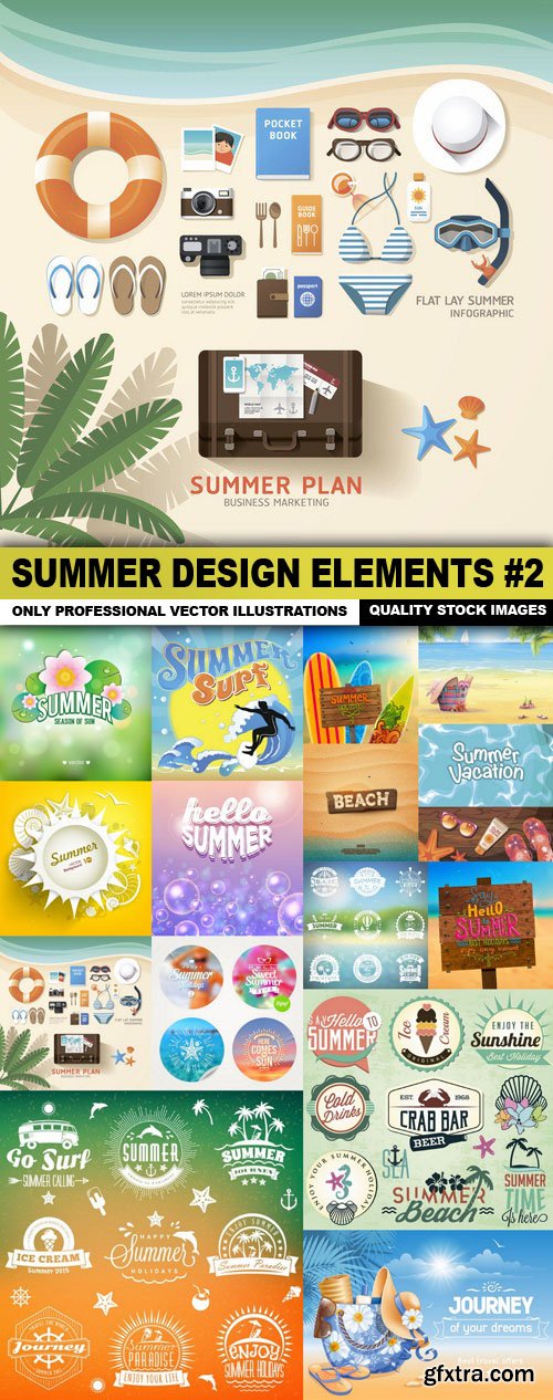 Summer Design Elements #2 - 15 Vector