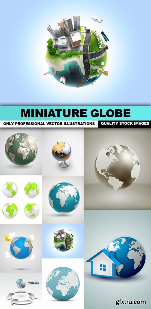 Miniature Globe - 10 Vector