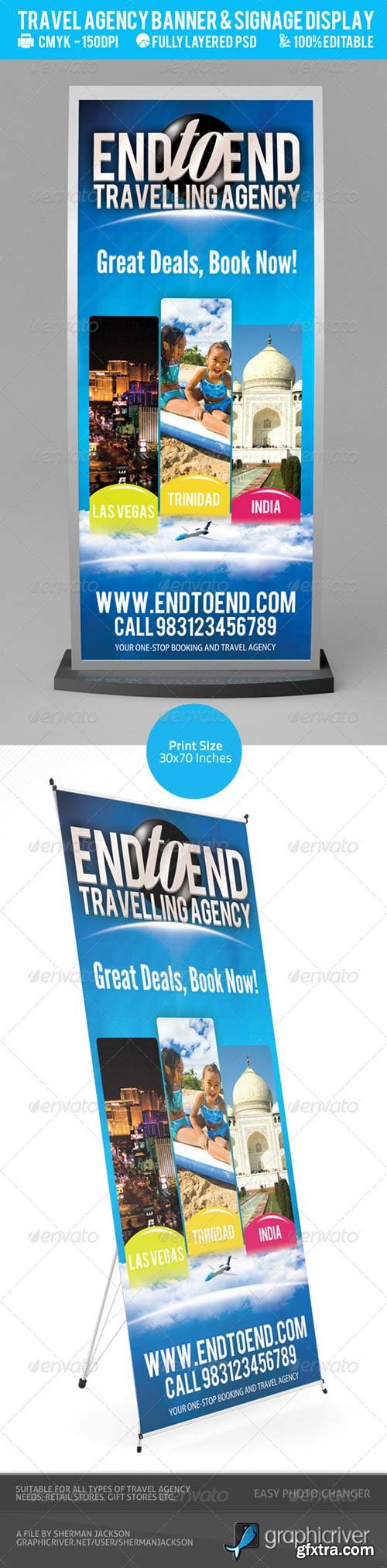 GraphicRiver - Travel Agency Banner & Signage Display PSD 2451447