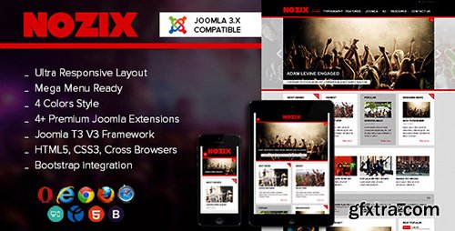 ThemeForest - Nozix v2.2.0 - Music & Blog Responsive Joomla 3.x Template - 5324931