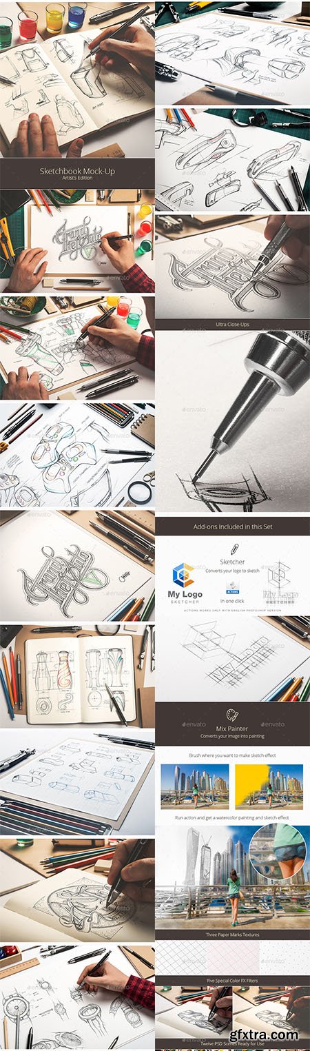 Graphicriver Sketchbook Mock-Up / Artists Edition 11551477