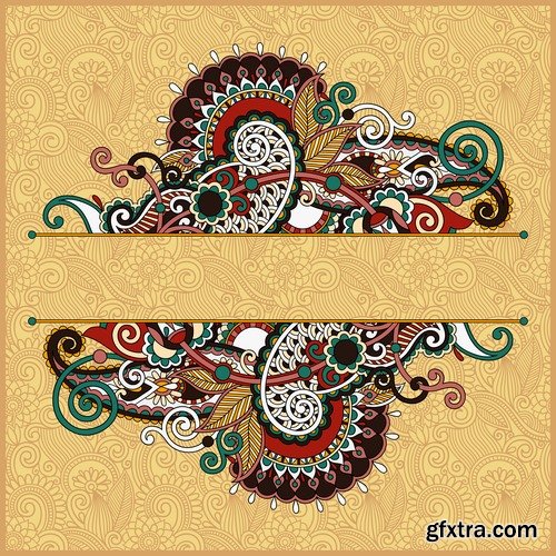 Collection of vector floral background picture ornament calligraphic elements Eps 25