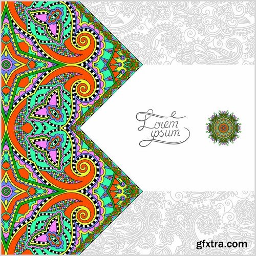 Collection of vector floral background picture ornament calligraphic elements Eps 25