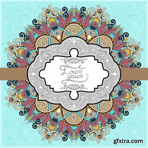 Collection of vector floral background picture ornament calligraphic elements Eps 25