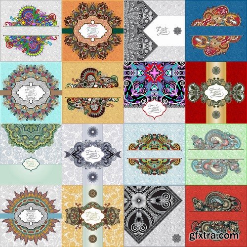 Collection of vector floral background picture ornament calligraphic elements Eps 25