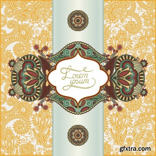 Collection of vector floral background picture ornament calligraphic elements Eps 25