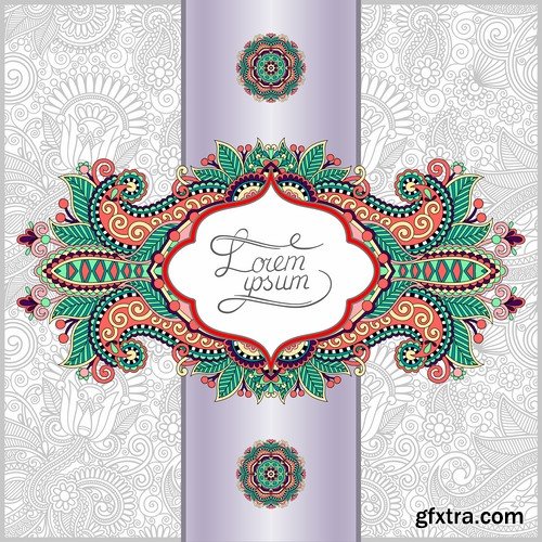 Collection of vector floral background picture ornament calligraphic elements Eps 25