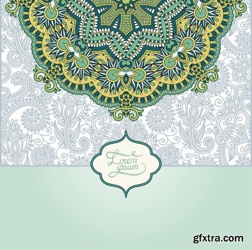 Collection of vector floral background picture ornament calligraphic elements Eps 25