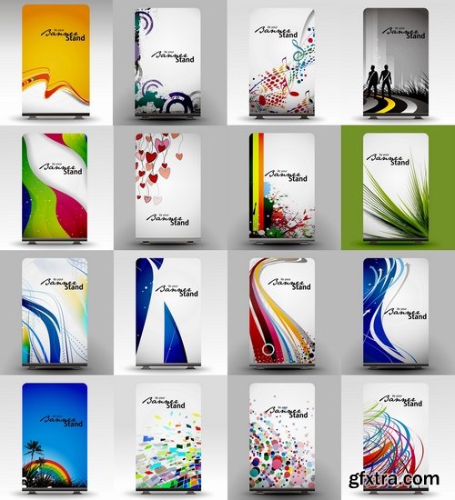 Collection of vector image billboard banner advertising flyer 25 Eps