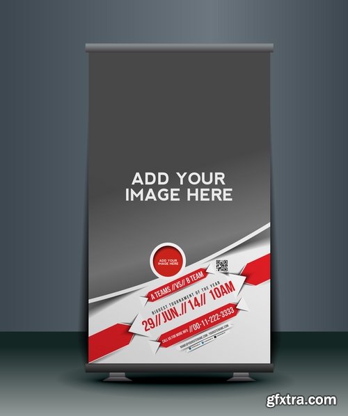 Collection of vector image billboard banner advertising flyer 25 Eps