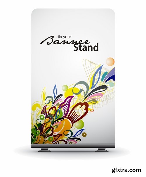 Collection of vector image billboard banner advertising flyer 25 Eps