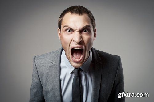 Collection businessman emotion mad nervous man screaming fear 25 HQ Jpeg