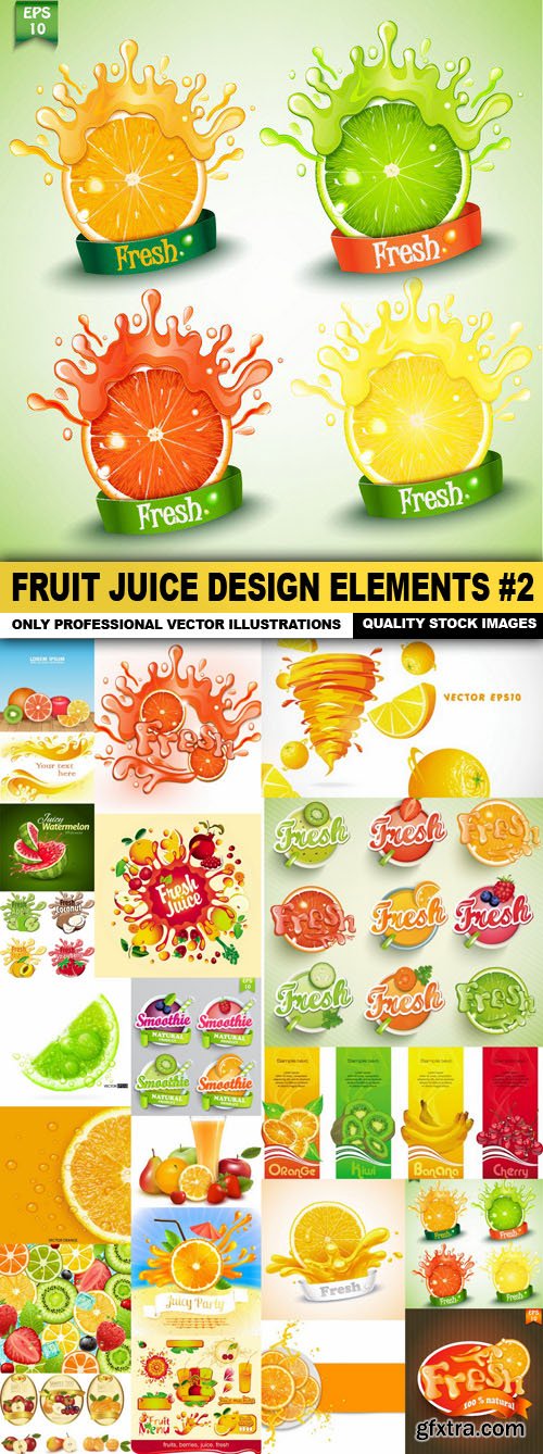 Fruit Juice Design Elements #2 - 21 Vector