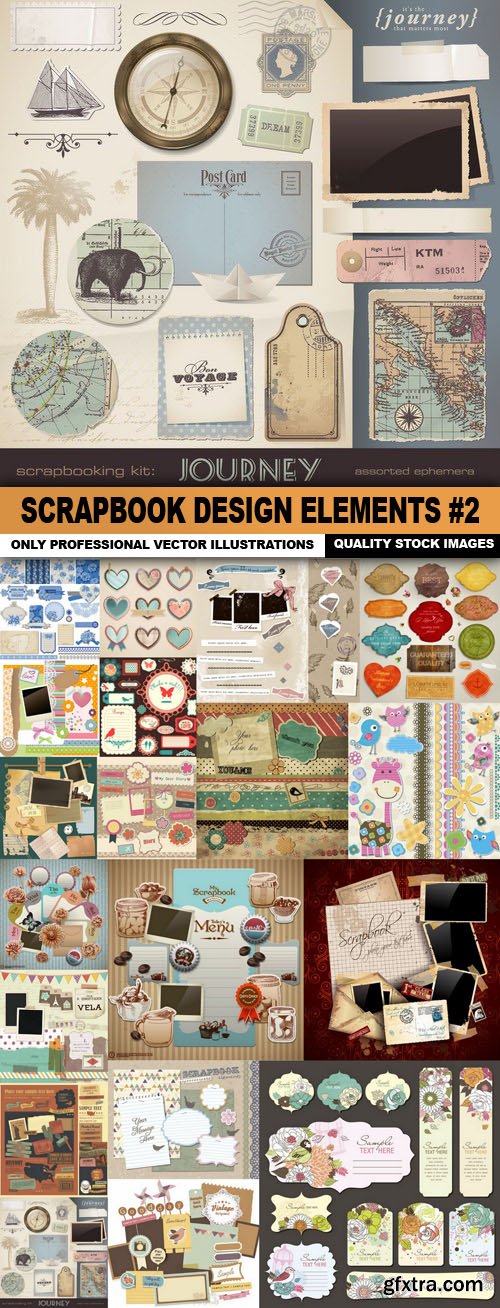 Scrapbook Design Elements #2 - 20 Vector