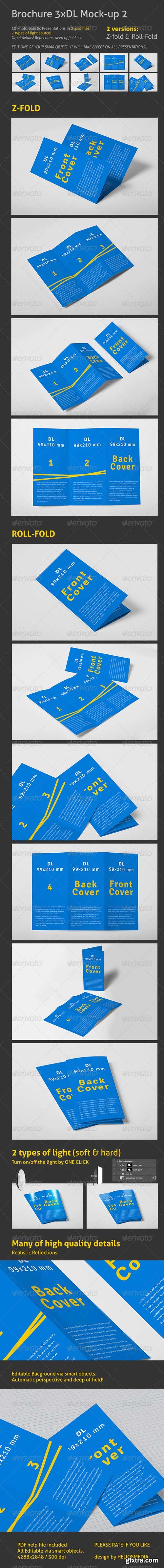 GraphicRiver - Brochure 3xDL Mock-up 2 - 3958116