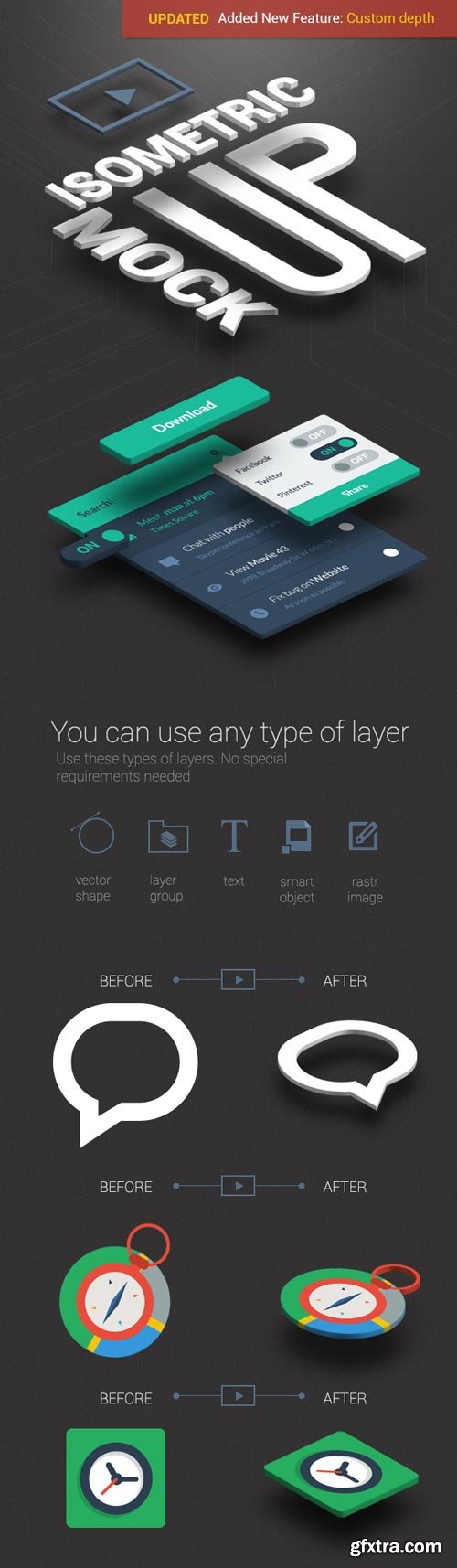 GraphicRiver - Isometric Mock-UP Actions - 4711538