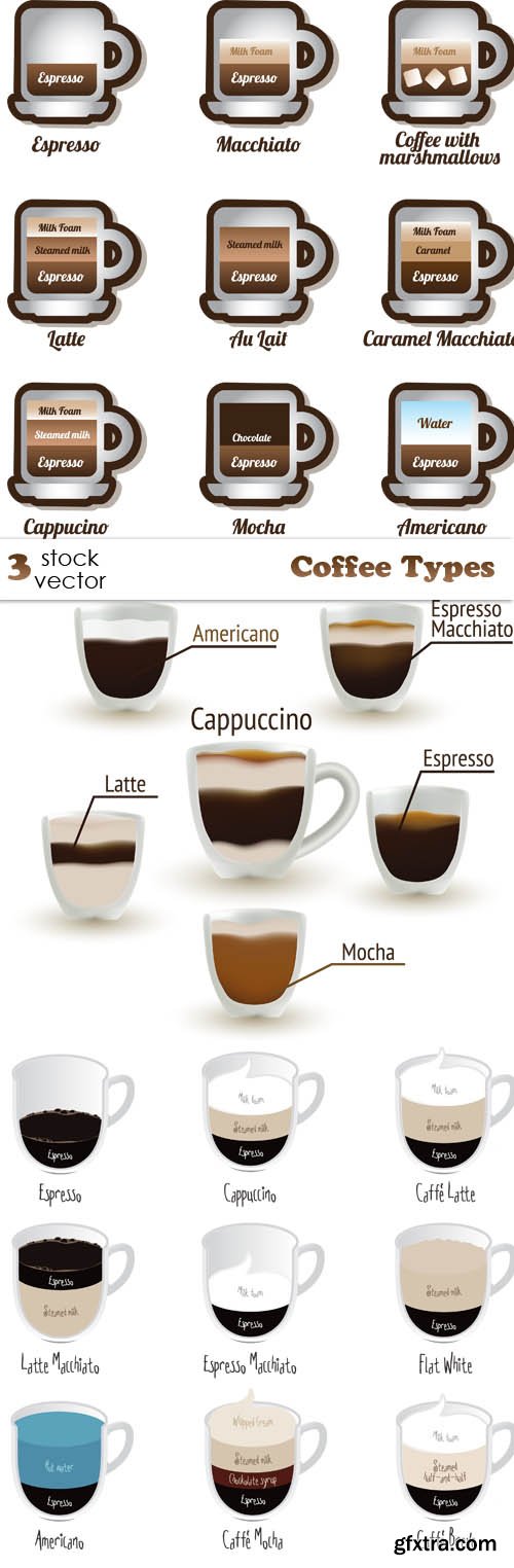 Vectors - Coffee Types