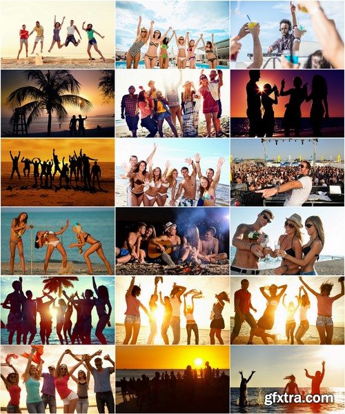 Collection company of people at the beach party fun beach vacation sea 25 HQ Jpeg