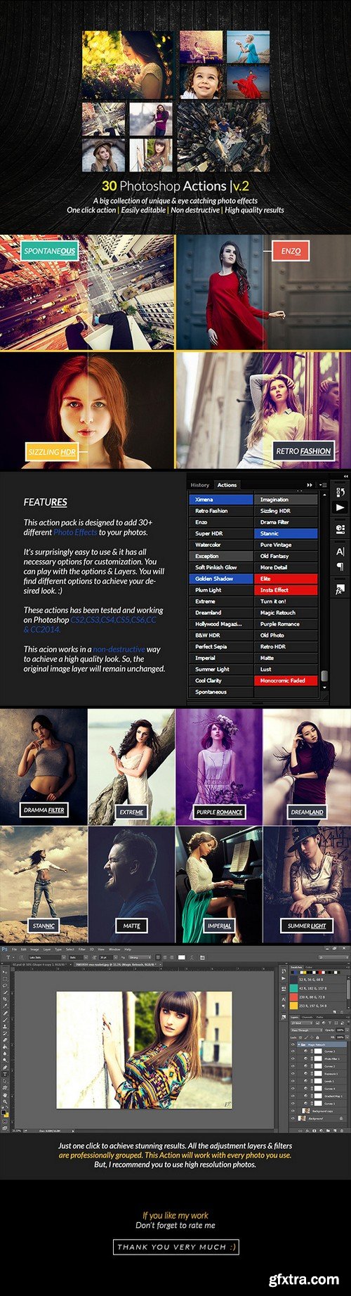 GraphicRiver - 11802884 30 Photoshop Actions V.2