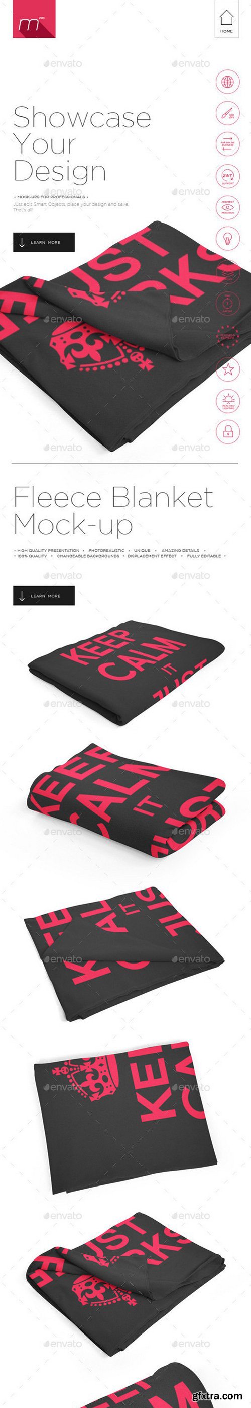 GraphicRiver - 11799855 Fleece Blanket Mock-up