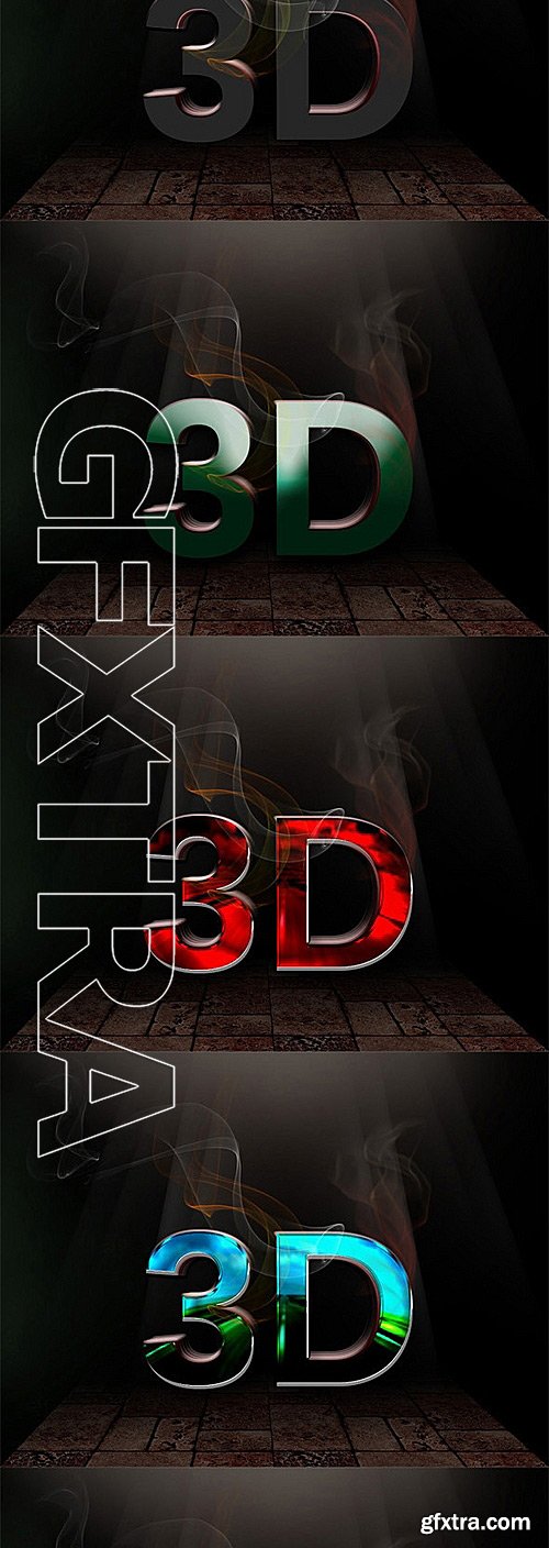 GraphicRiver - 10 3D Text Styles V.44 11850625