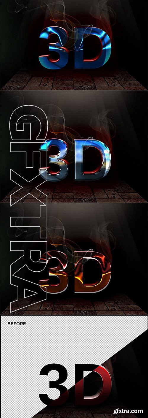 GraphicRiver - 10 3D Text Styles V.44 11850625