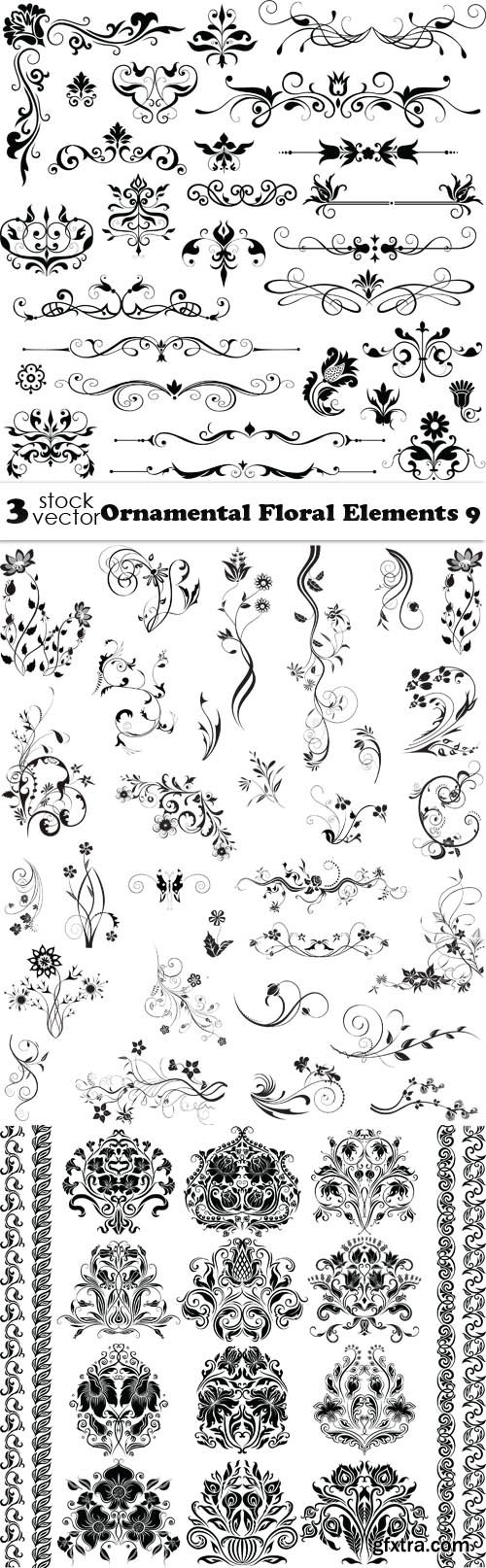 Vectors - Ornamental Floral Elements 9