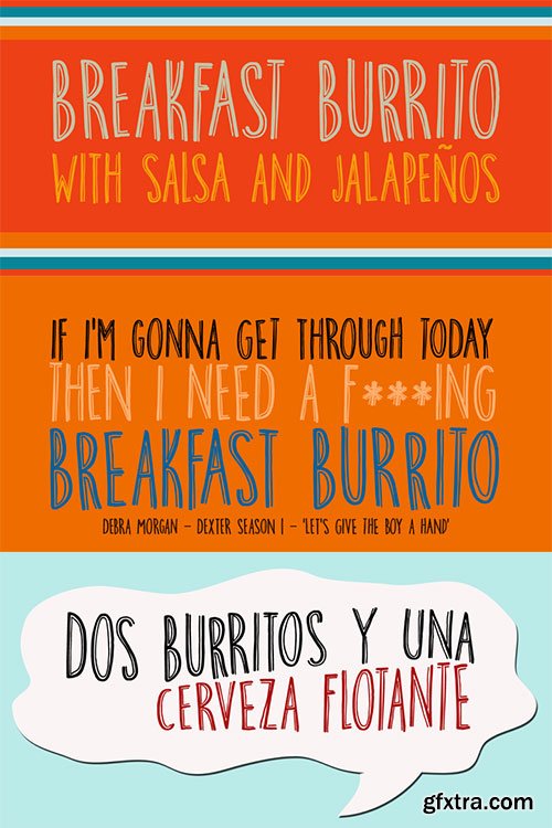 Breakfast Burrito Font