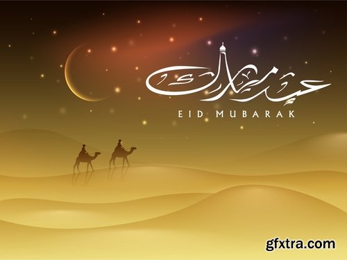 Template Design for Eid Mubarak 25xEPS