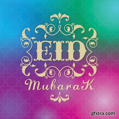 Template Design for Eid Mubarak 25xEPS