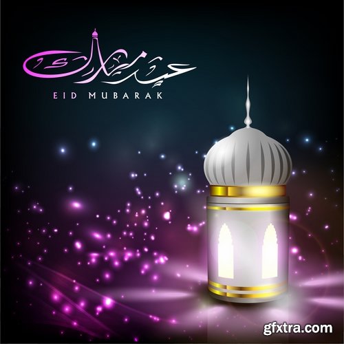 Template Design for Eid Mubarak 25xEPS