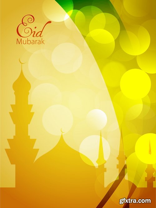 Template Design for Eid Mubarak 25xEPS