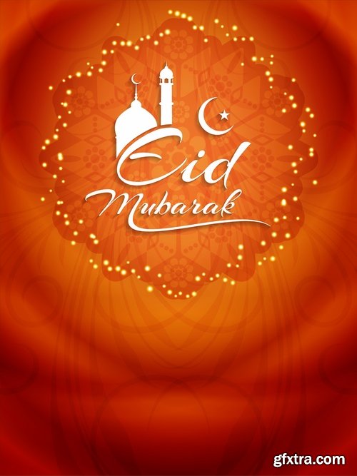 Template Design for Eid Mubarak 25xEPS