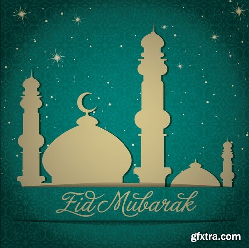 Template Design for Eid Mubarak 25xEPS