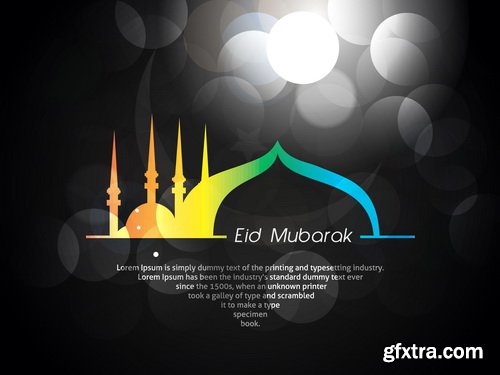 Template Design for Eid Mubarak IV, 25xEPS