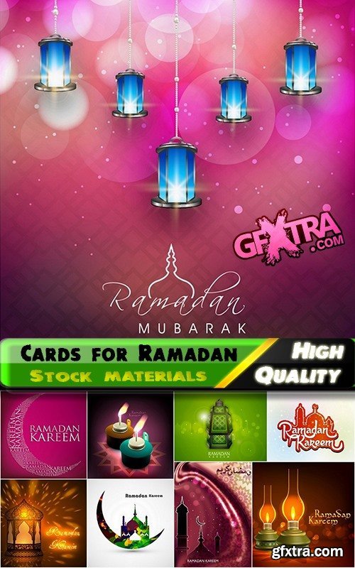 Greeting Cards for Ramadan Kareem III, 25xEPS