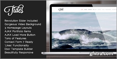 ThemeForest - Tides v1.0.14 - Fullscreen Video One-Page WordPress Theme - 7263600