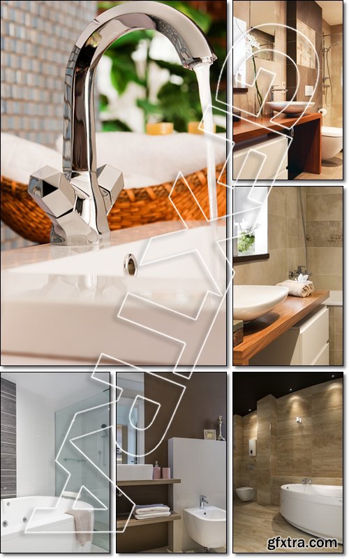 Modern private bathroom interior - Stock photo